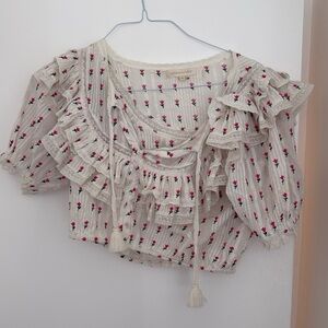 Loveshackfancy cropped blouse